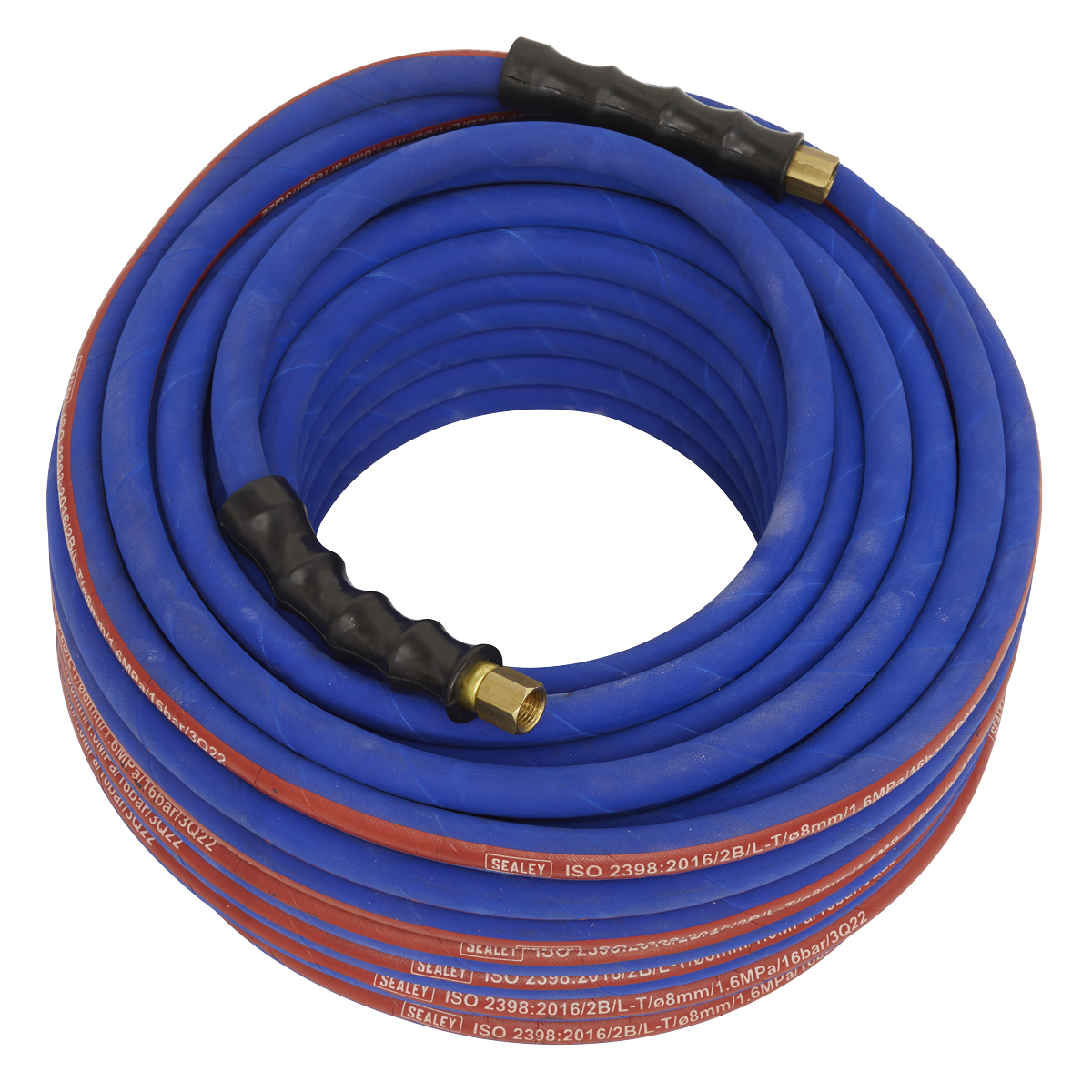 Sealey Tools Air Hose 30m x Ø8mm with 1/4BSP Unions Extra Heavy