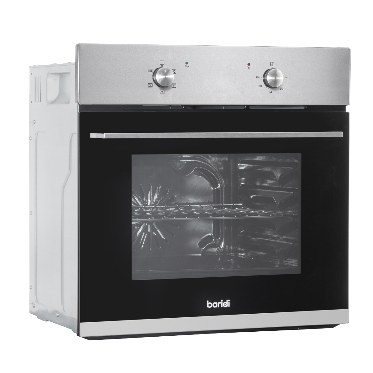 Baridi 60cm Built-In Five Function Fan Assisted Oven, 55L Capacity, Stainless Steel DH125