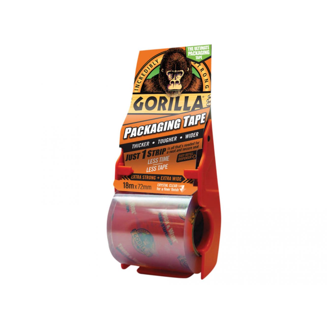 Gorilla Packaging Tape 72mm x 18m Dispenser GRGPKTAPE18