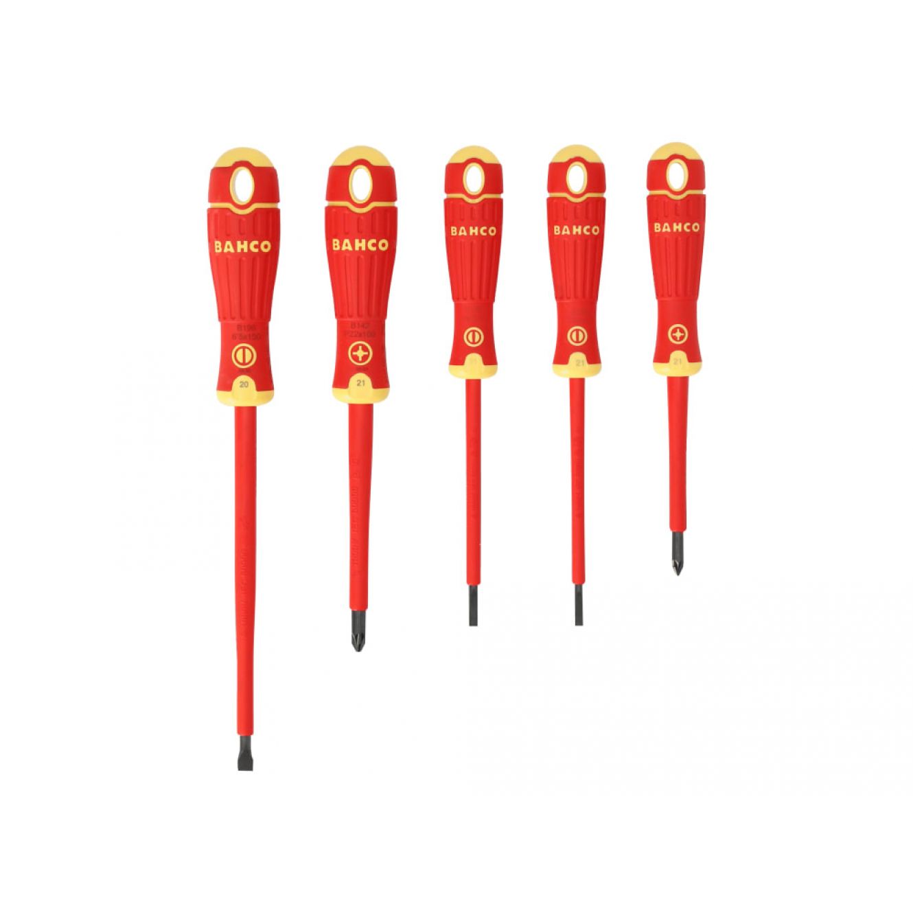 B220.015 BAHCOFIT Insulated Screwdriver Set, 5 Piece BAHB220015