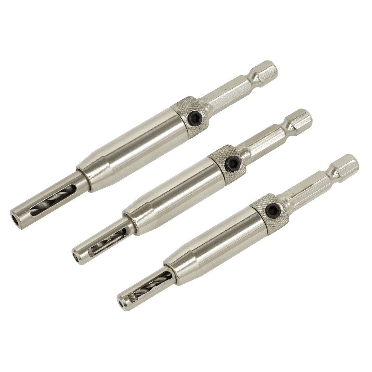 Self-Centering Chamfered Hinge Drill Set 3pc AK3HD