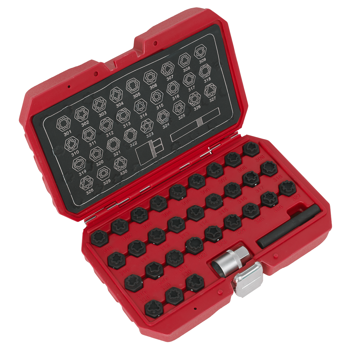 Locking Wheel Nut Key Set 32pc - Mercedes SX213