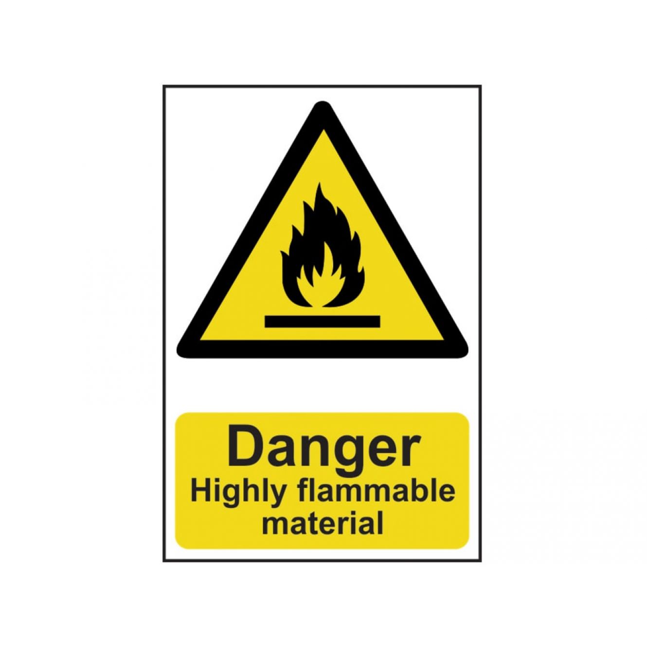 Danger Highly Flammable Material - PVC 200 x 300mm SCA0901