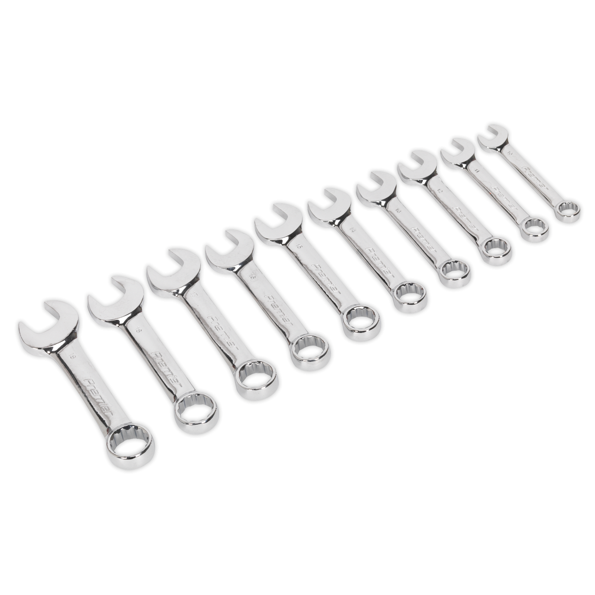Combination Spanner Set 10pc Stubby Metric AK633