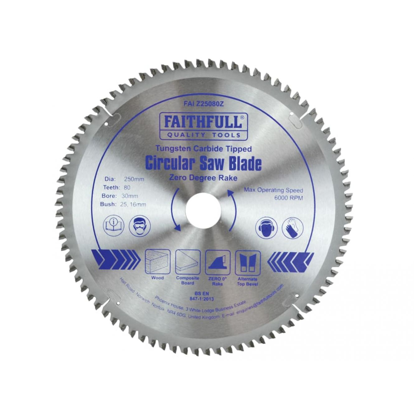 Professional Zero Degree TCT Circular Saw Blade