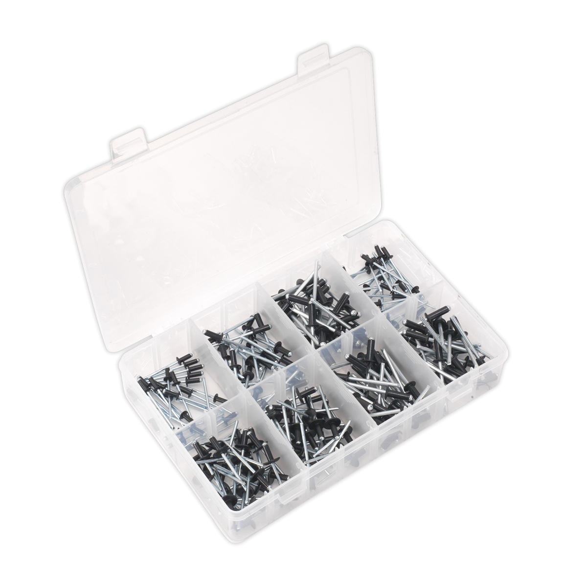 Rivet Assortment 200pc Black Anodised AB074BR