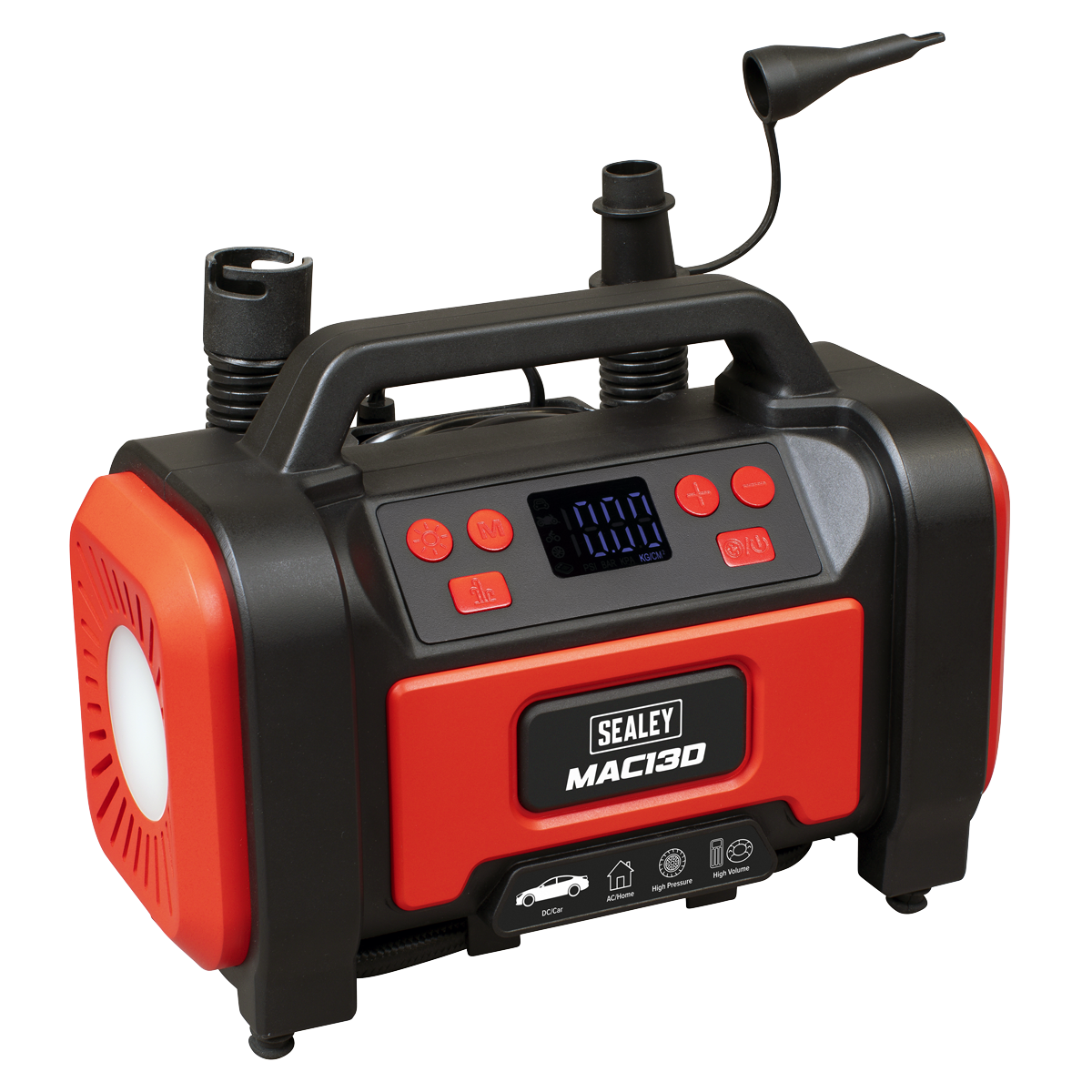 Tyre Inflator & High-Volume Air Pump 12V/230V AC MAC13D