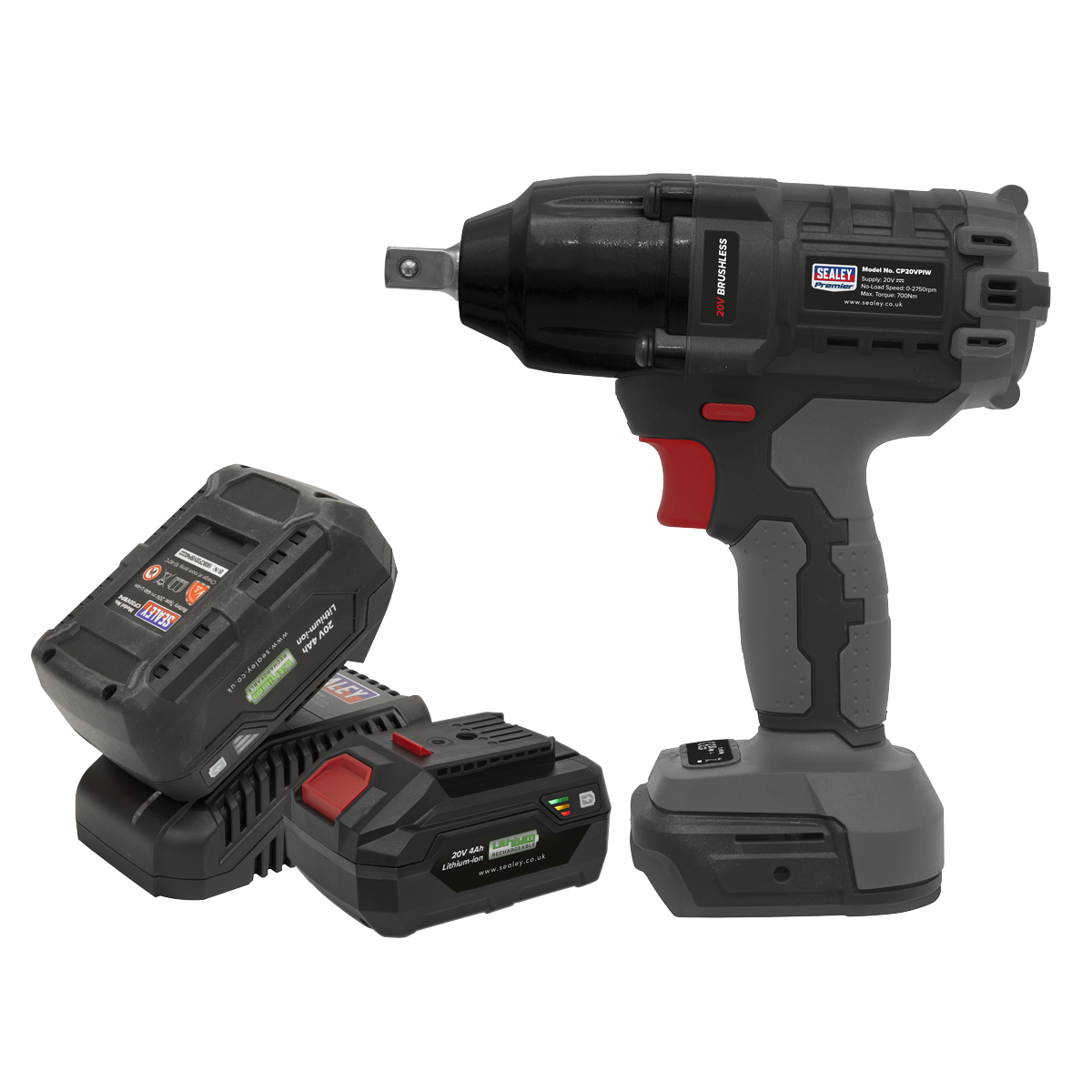 Brushless Impact Wrench Kit 1/2"Sq Drive 20V SV20 Series - 2 Batteries CP20VPIWKIT