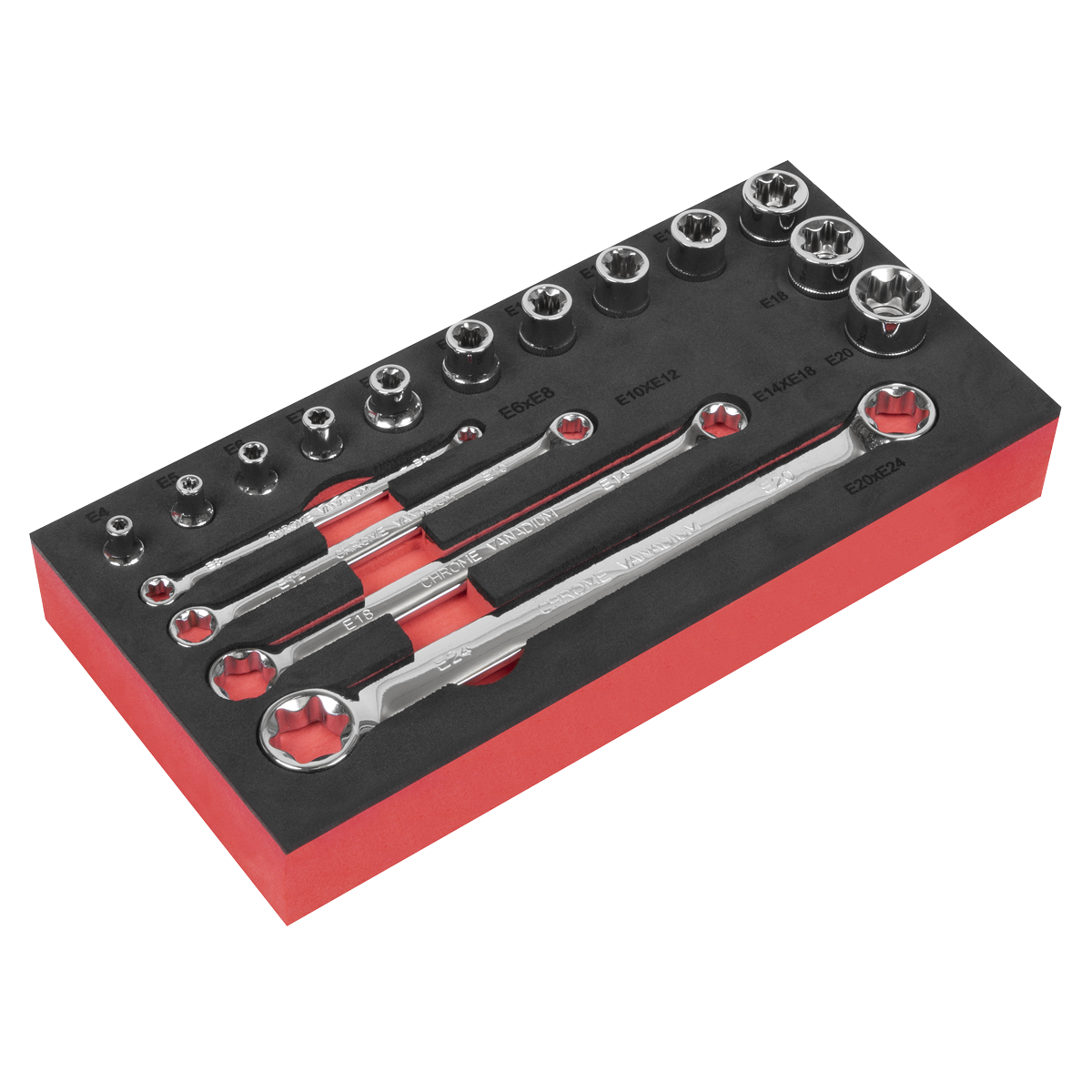 TRX-Star* 3/8"Sq Drive Socket & Spanner Set 16pc AK61801