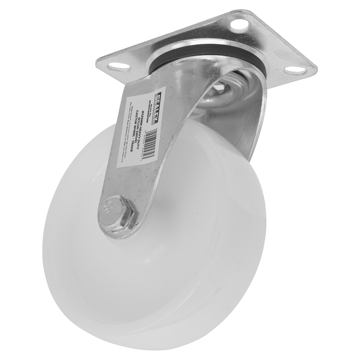 Heavy-Duty Nylon Swivel Castor Wheel Ø125mm - Trade SCW4125SPEM