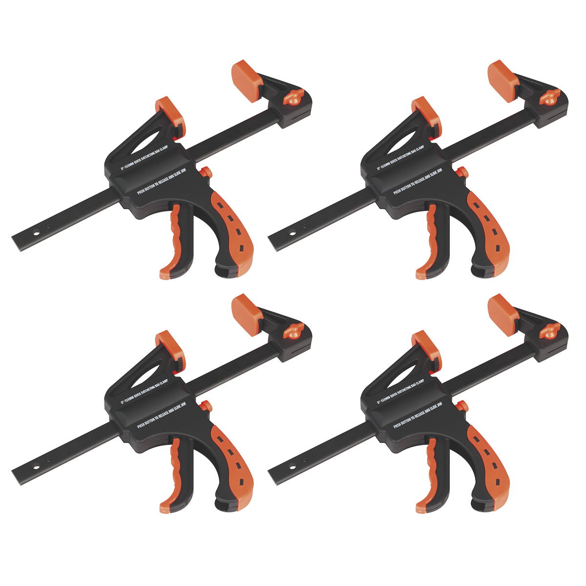 Ratchet Bar Clamp 150mm 4pc Set AK61014