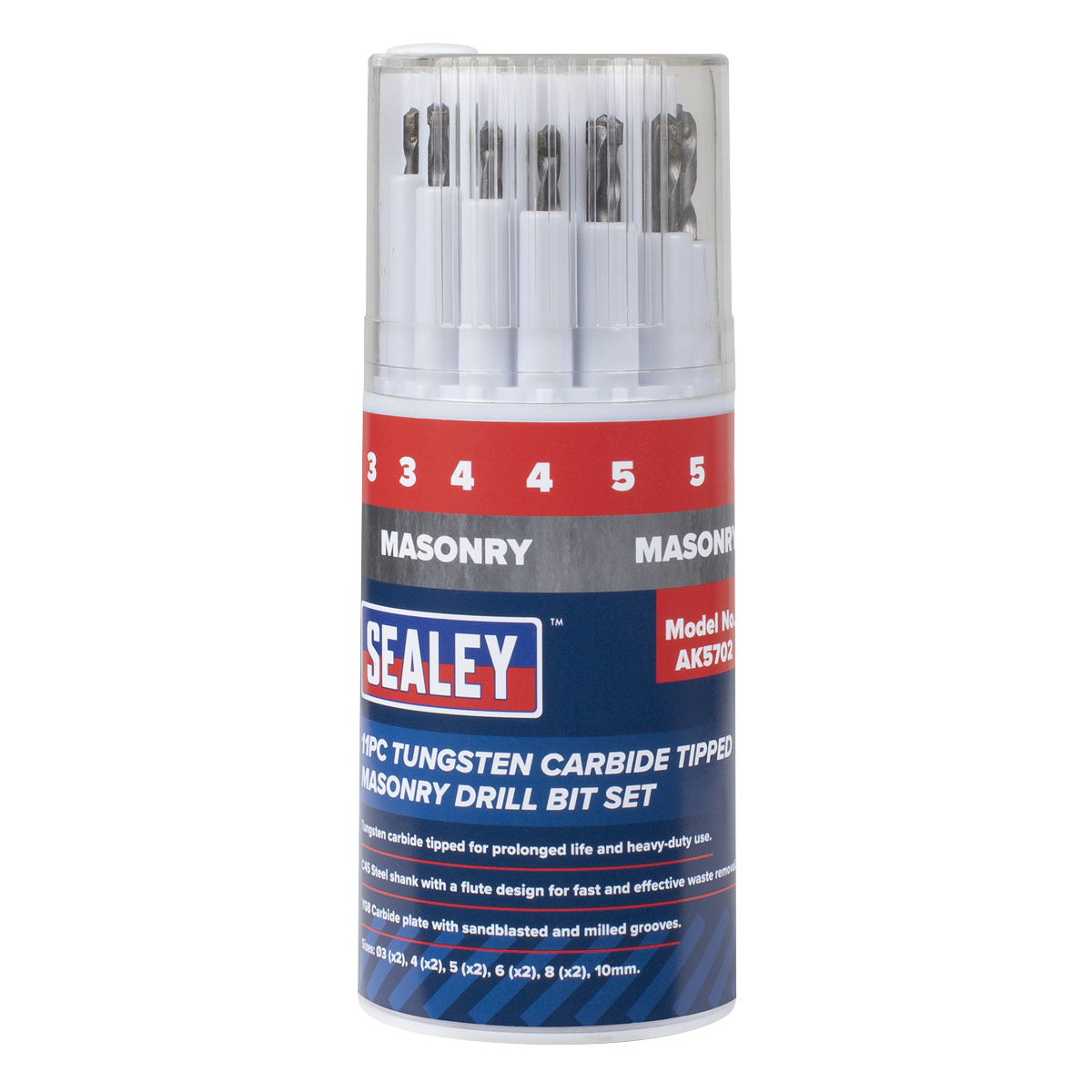 Tungsten Carbide Tipped Masonry Drill Bit Set 11pc AK5702