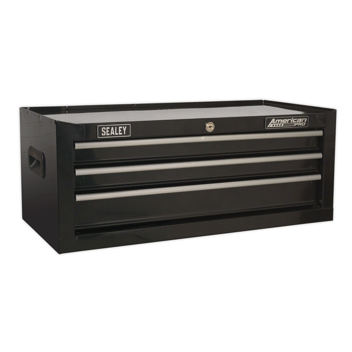 Mid-Box 3 Drawer with Ball-Bearing Slides - Black AP223B