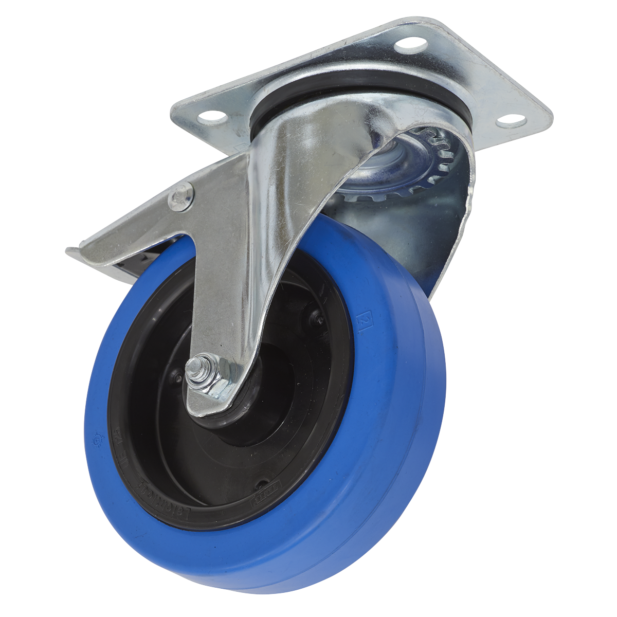Castor Wheel Swivel Plate with Total Lock Ø125mm SCW3125SPL
