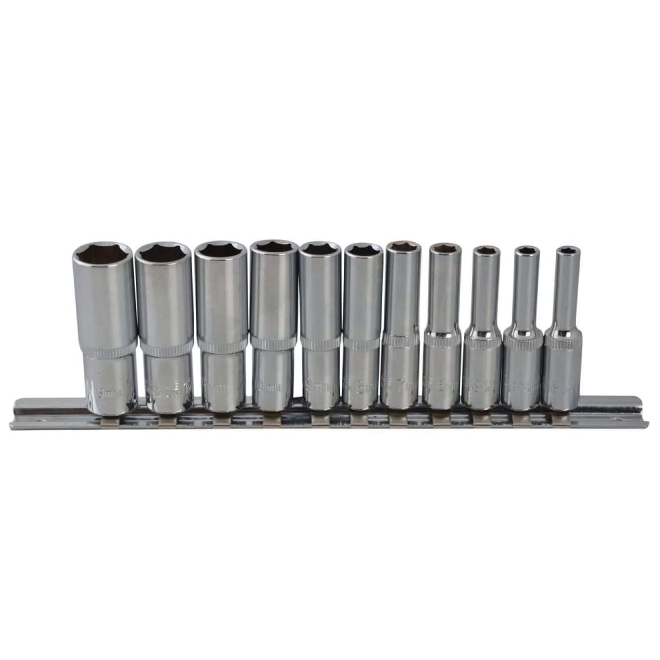 Deep Socket Set of 11 Metric 1/4in Square Drive B/S01540
