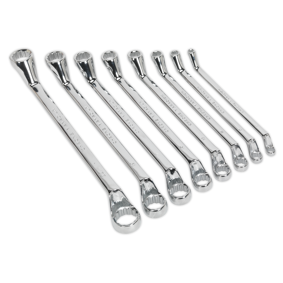 Deep Offset Ring Spanner Set 8pc Metric S0405