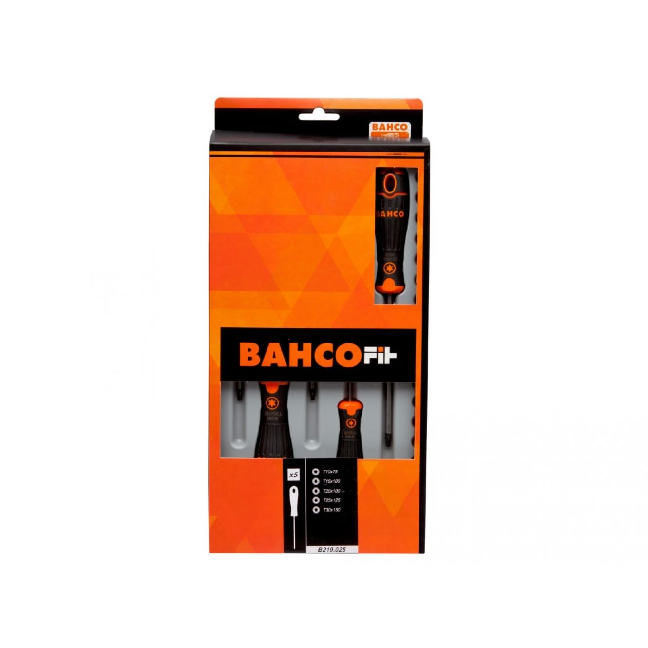 B219.025 BAHCOFIT TORX Screwdriver Set, 5 Piece BAHB219025