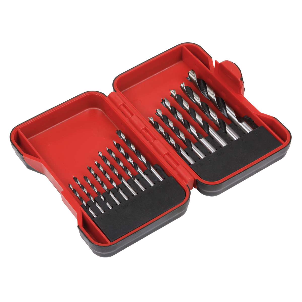 Brad Point Wood Drill Bit Set 15pc AK3715W