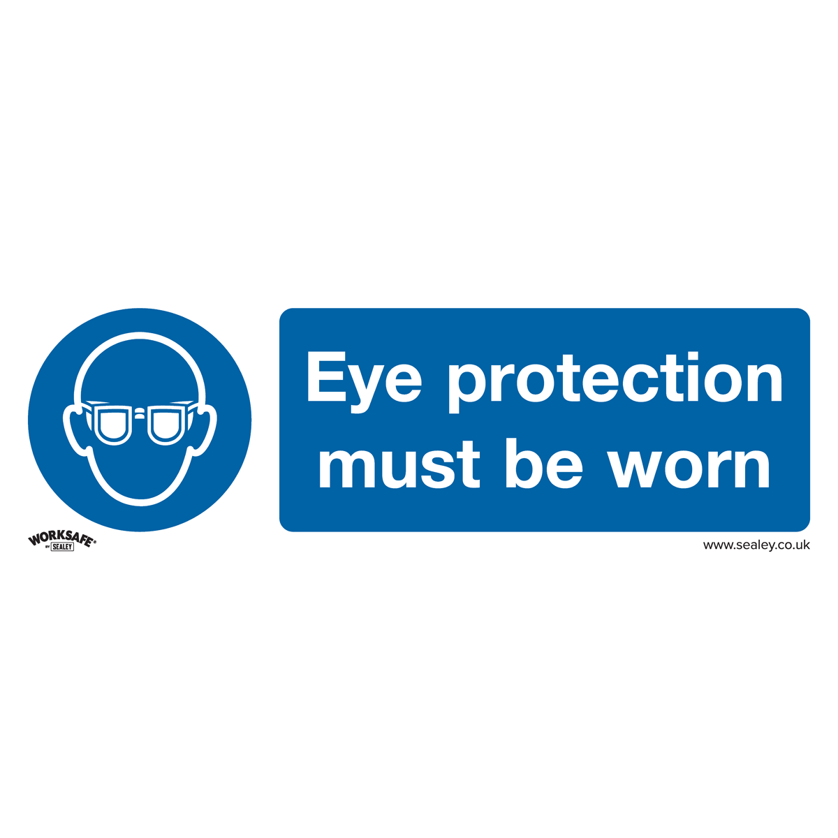 Mandatory Safety Sign - Eye Protection Must Be Worn - Self-Adhesive Vinyl SS11V1