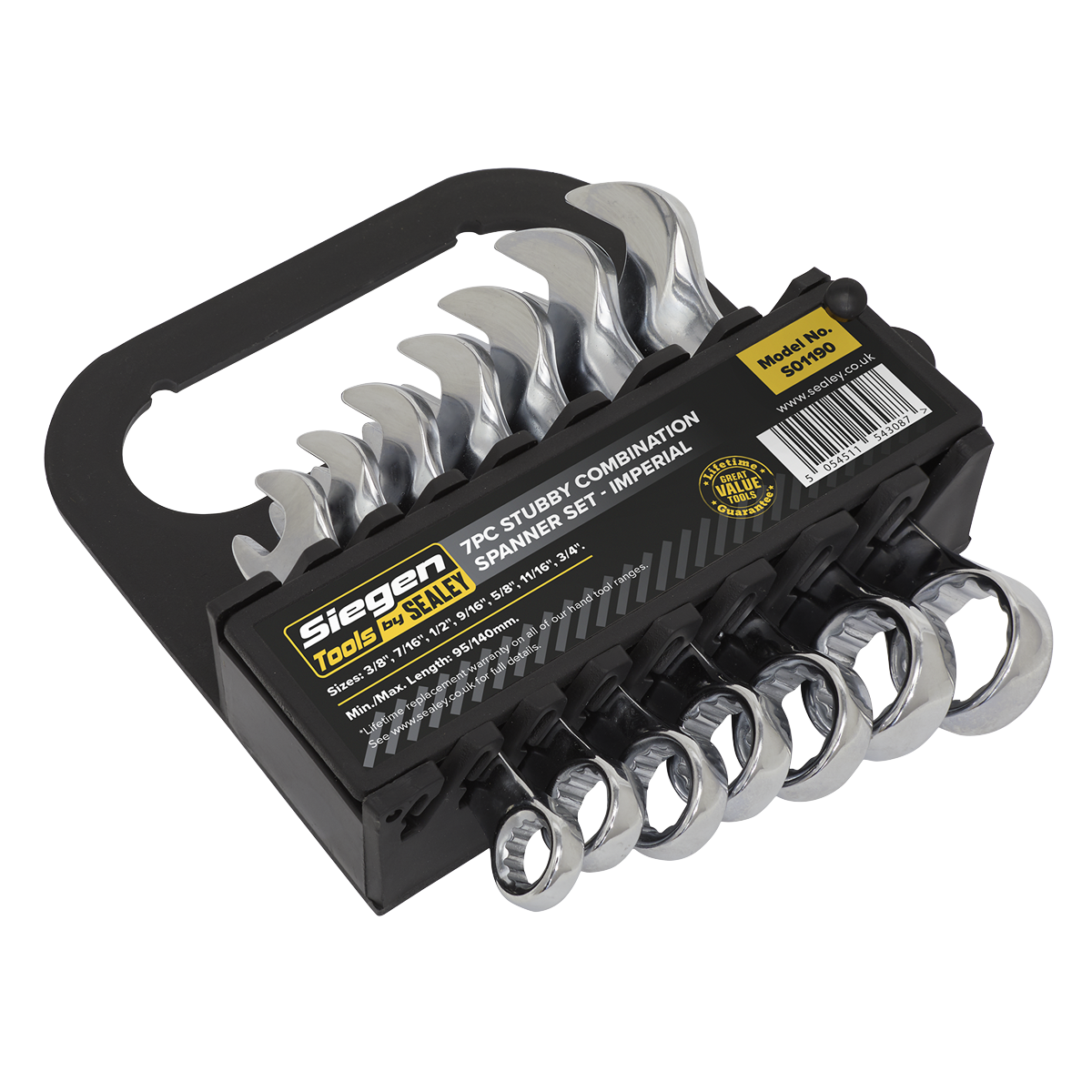 Combination Spanner Set 7pc Stubby Imperial S01190