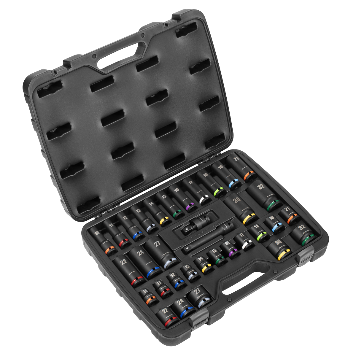 Impact Socket Set 1/2"Sq Drive 34pc Colour Coded AK5635M