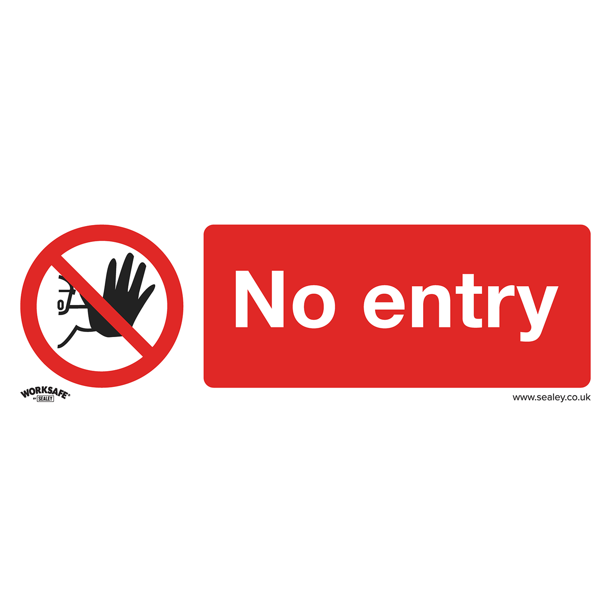 Prohibition Safety Sign - No Entry - Self-Adhesive Vinyl SS14V1