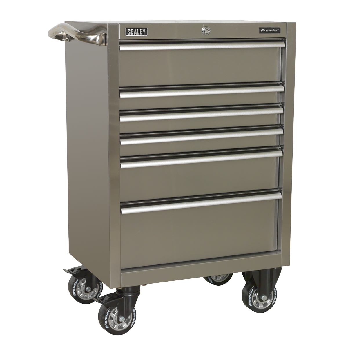 Rollcab 6 Drawer 675mm Stainless Steel Heavy-Duty PTB67506SS