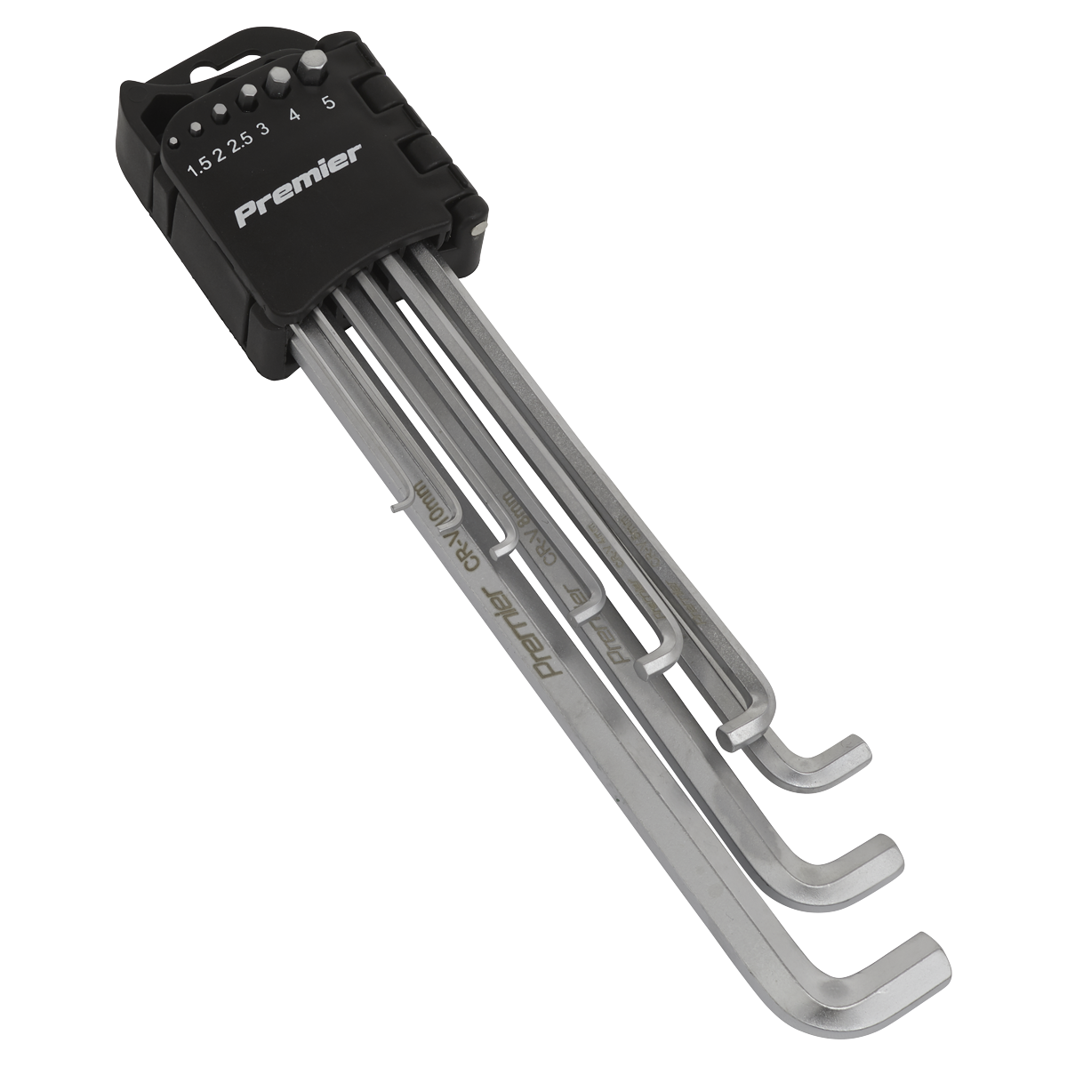 Hex Key Set 9pc Extra-Long Stubby Element Metric AK7174