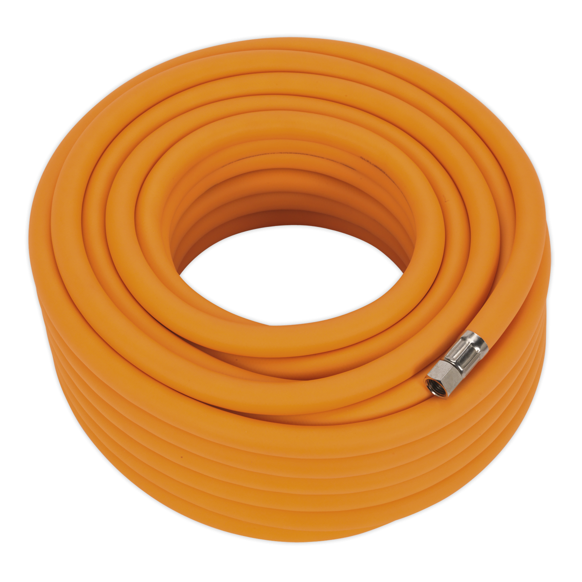 Air Hose 20m x Ø10mm Hybrid High-Visibility with 1/4"BSP Unions AHHC2038