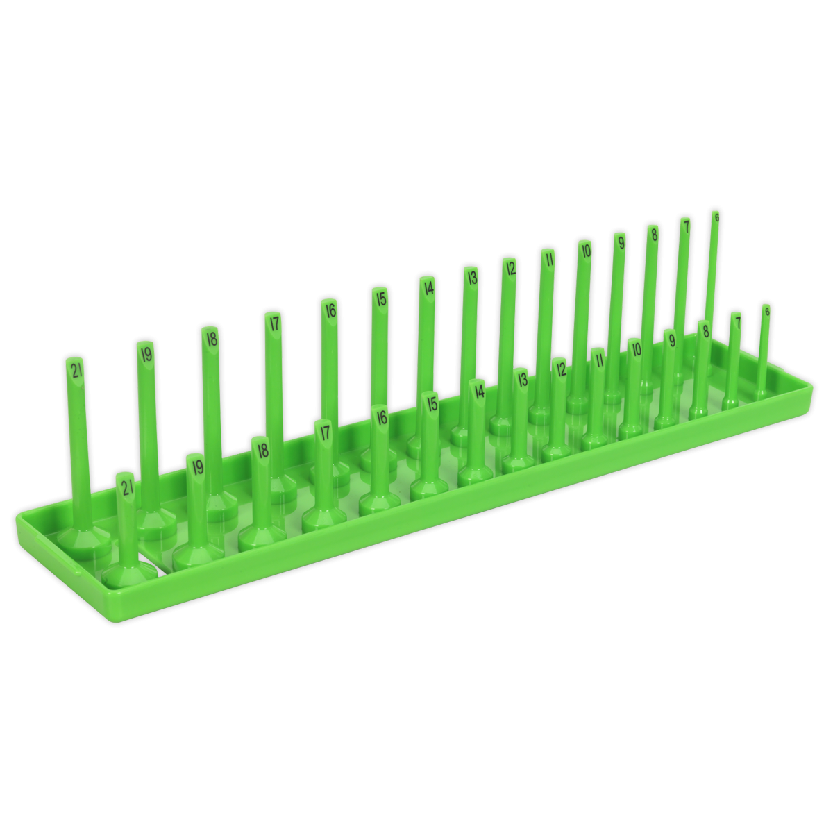 Socket Holder 3/8"Sq Drive 6-21mm Hi-Vis Green SH3815HV