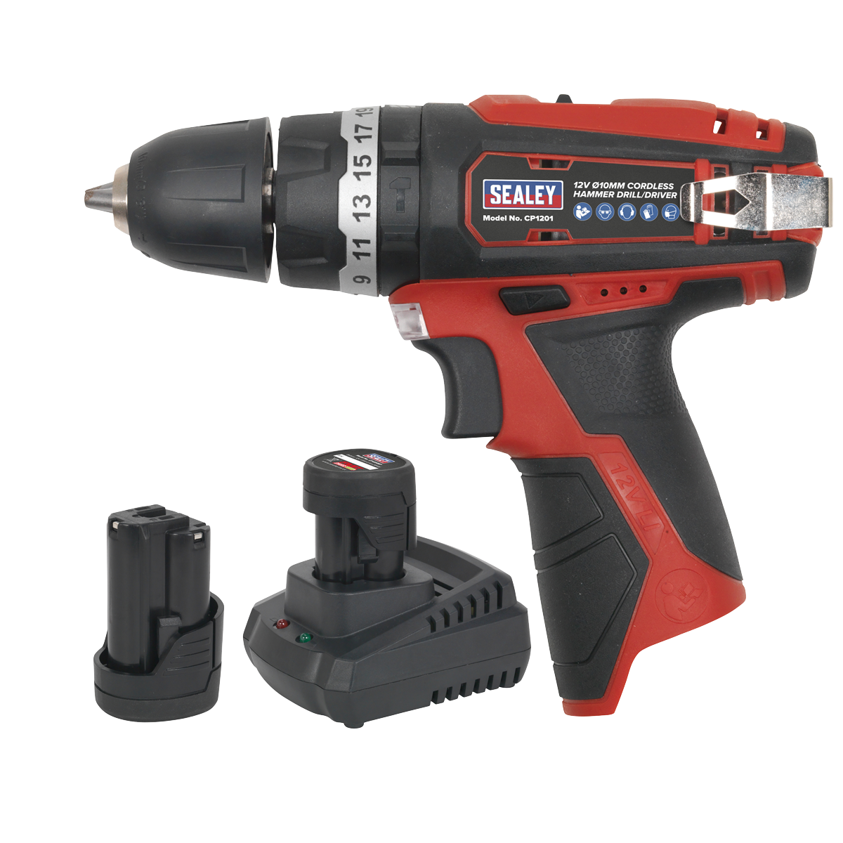 Combi Drill Kit Ø10mm 12V SV12 Series - 2 Batteries CP1201KIT