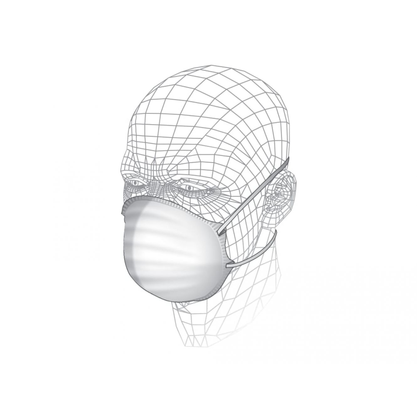 Fold Flat Cup Respirator (3 Pack) VITS40110