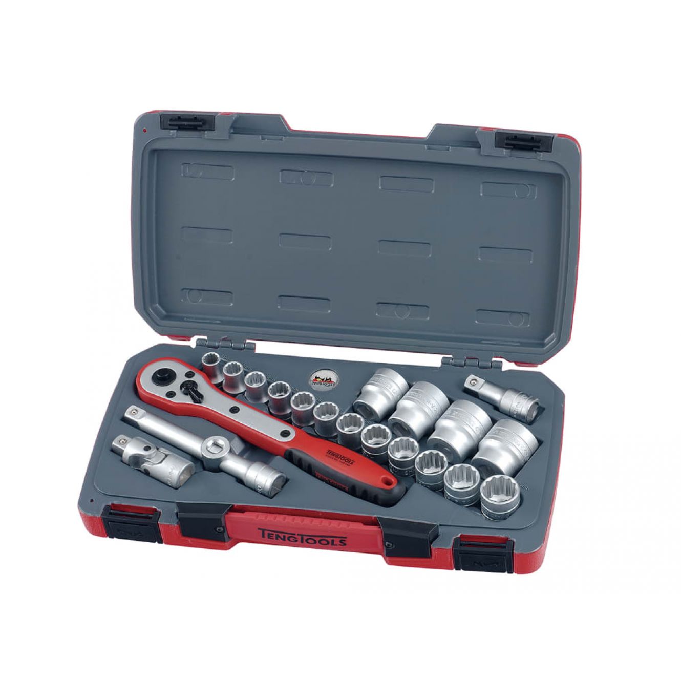 T1221 Socket Set of 21 Metric 1/2in Drive TENT1221