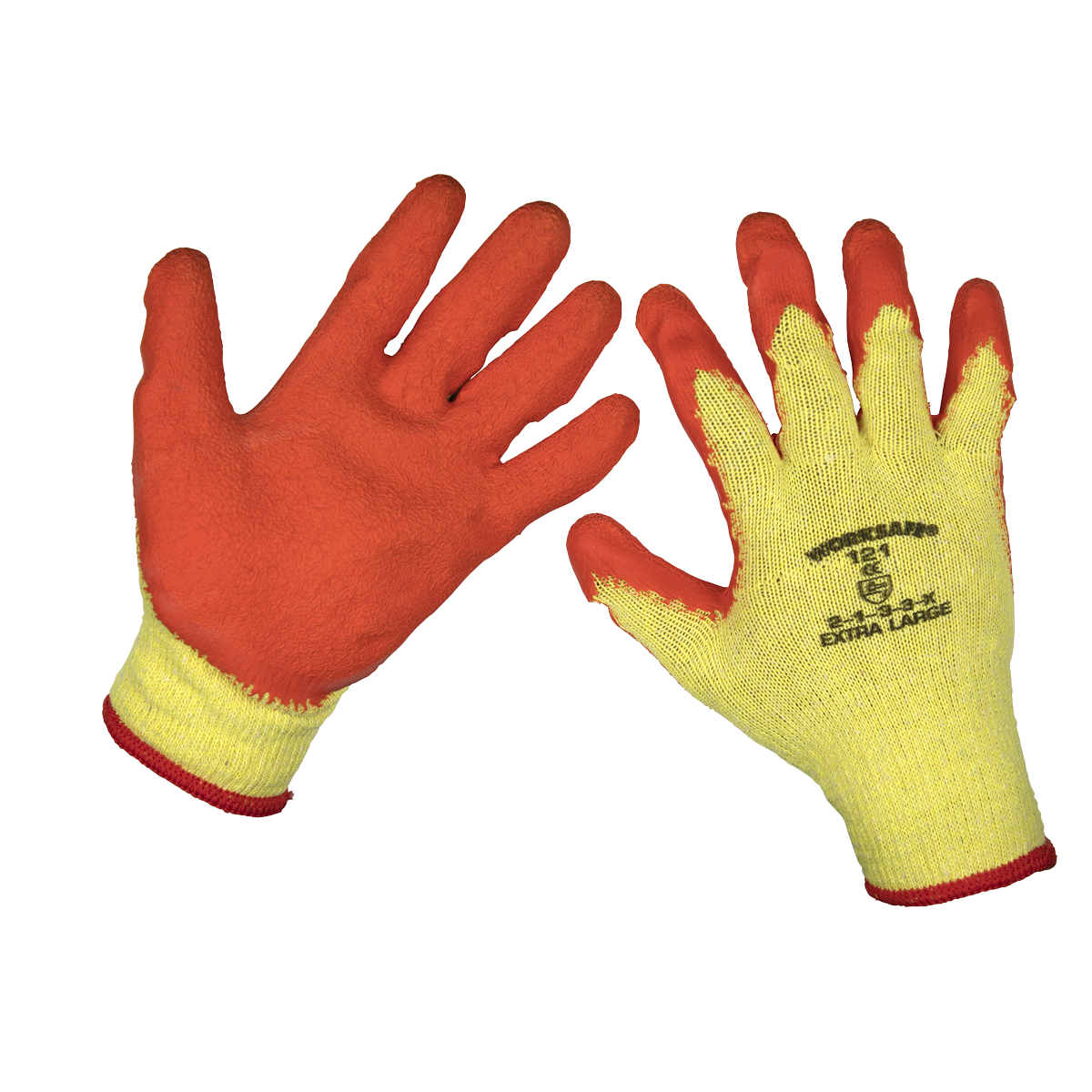 Super Grip Knitted Gloves Latex Palm (X-Large) - Pack of 12 Pairs 9121XL/12