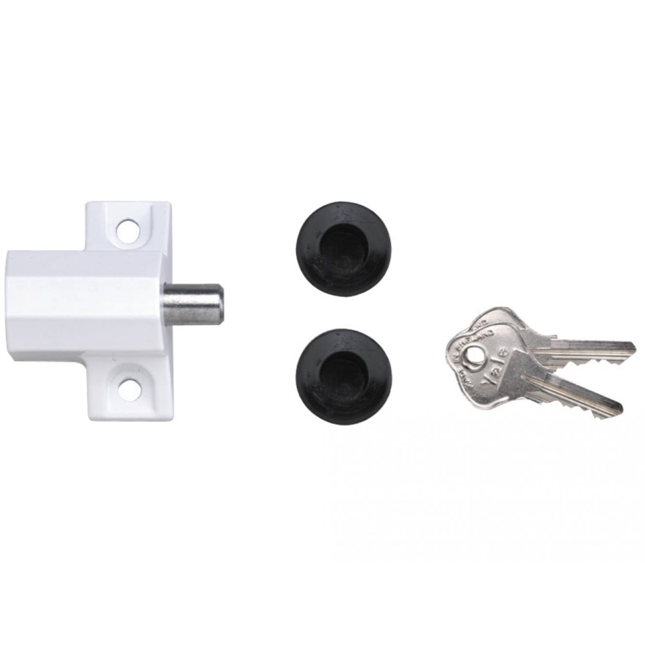 P114 Patio Door Lock White Finish Visi-pack YALP114WE