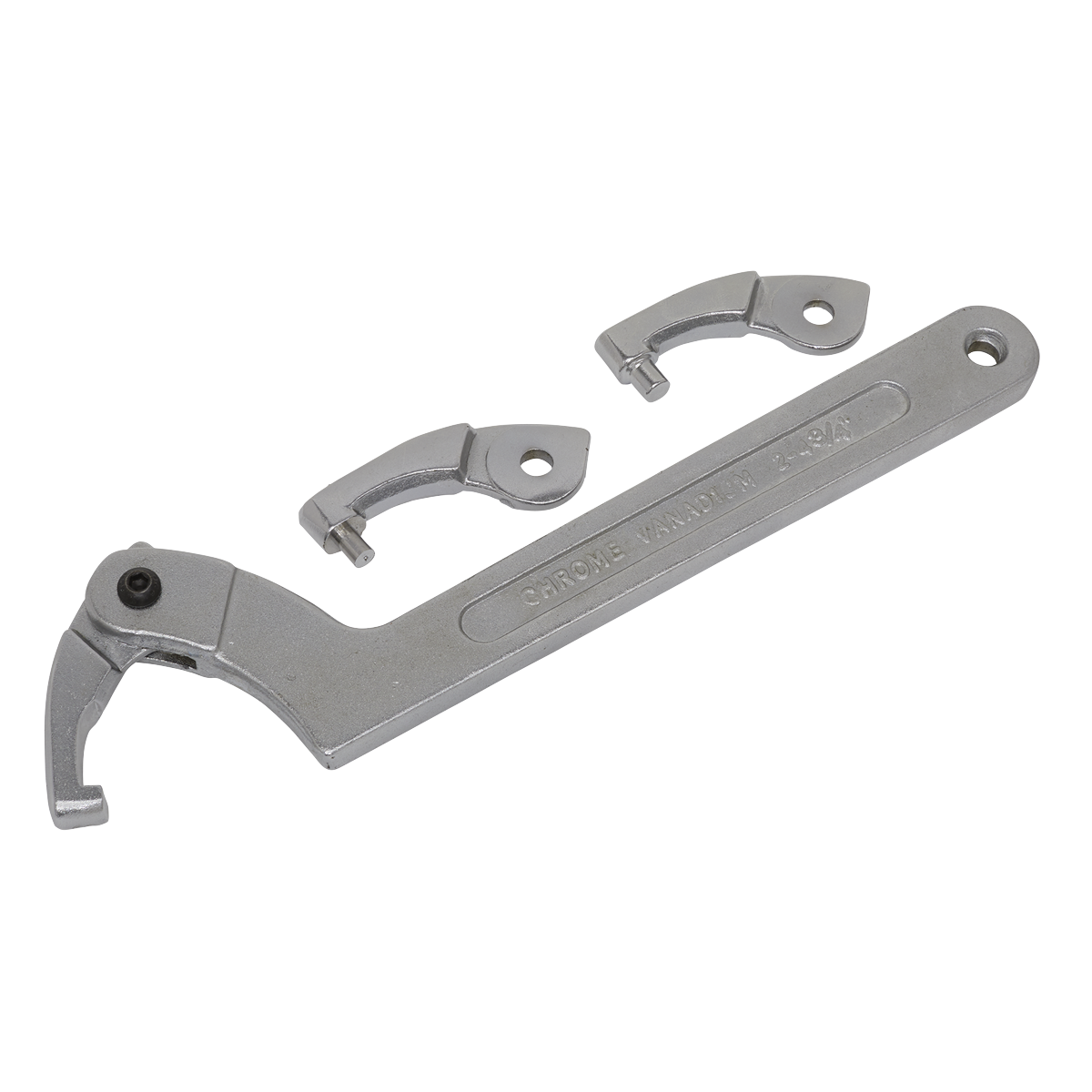 Adjustable C Spanner - Hook & Pin Wrench Set 4pc 51-121mm SMC2L