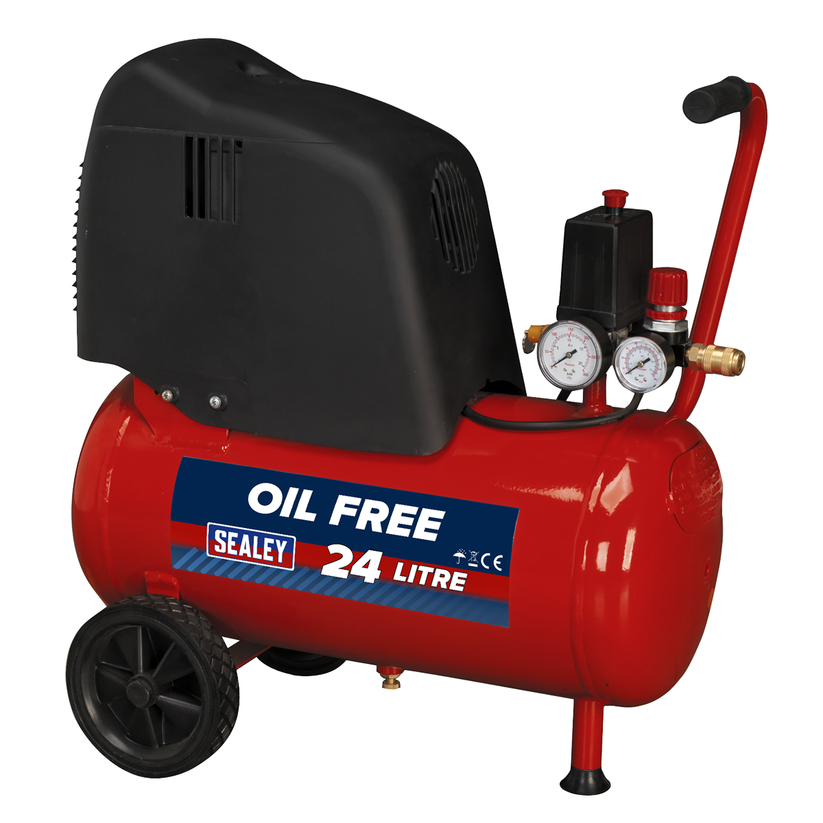 Air Compressor 24L Belt Drive 1.5hp Oil Free SAC02415