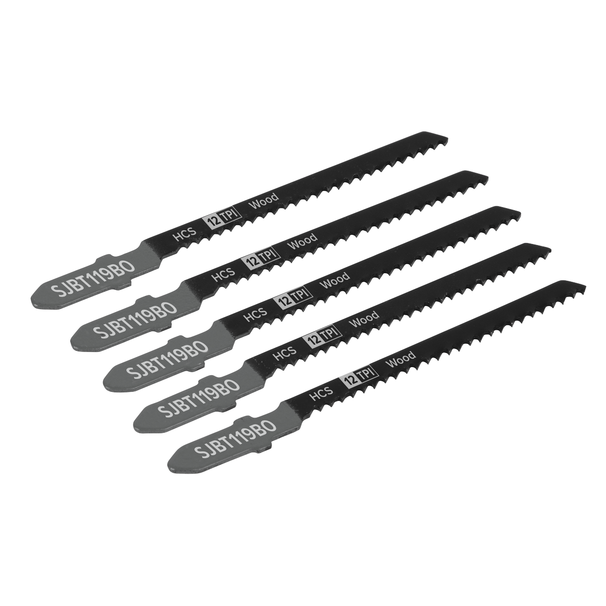 Jigsaw Blade General Wood 75mm 12tpi - Pack of 5 SJBT119BO