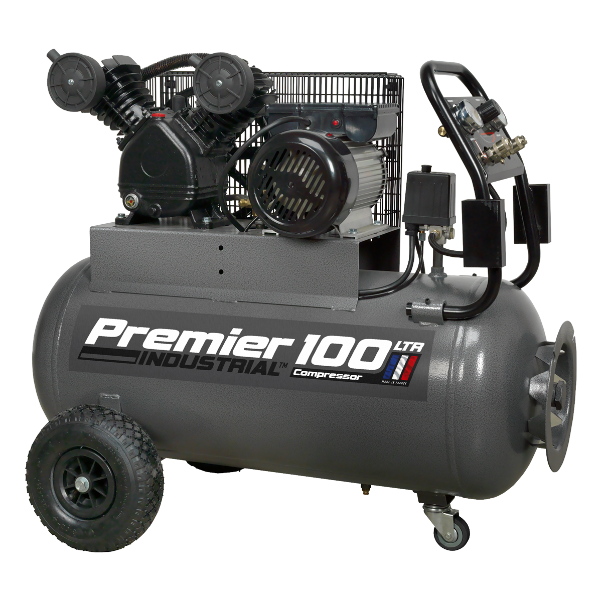 Air Compressor 100L Belt Drive 3hp with Front Control Panel SAC3103B