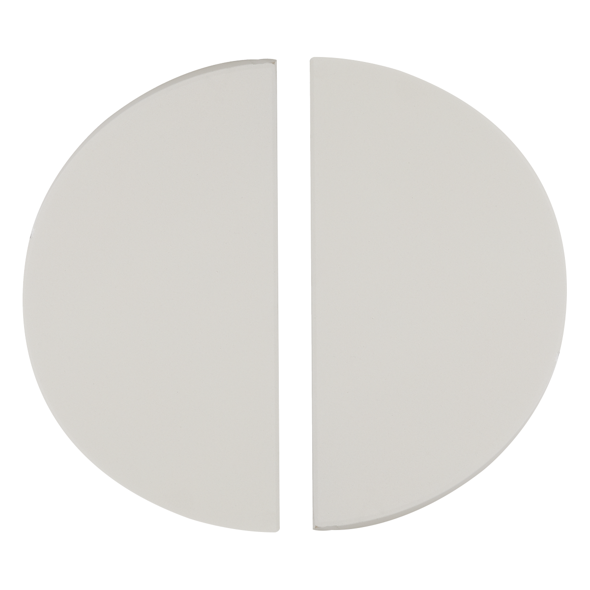 Dellonda Kamado Halfmoon Ceramic Heat Deflector Plates 15" - Set of 2 DG185