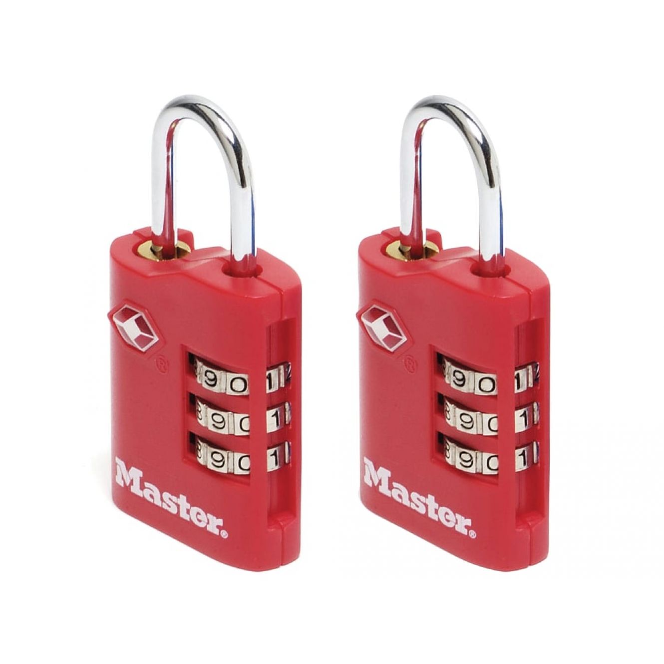 TSA 3-Digit Combination Zinc 30mm Padlock x 2 MLK4686EURT