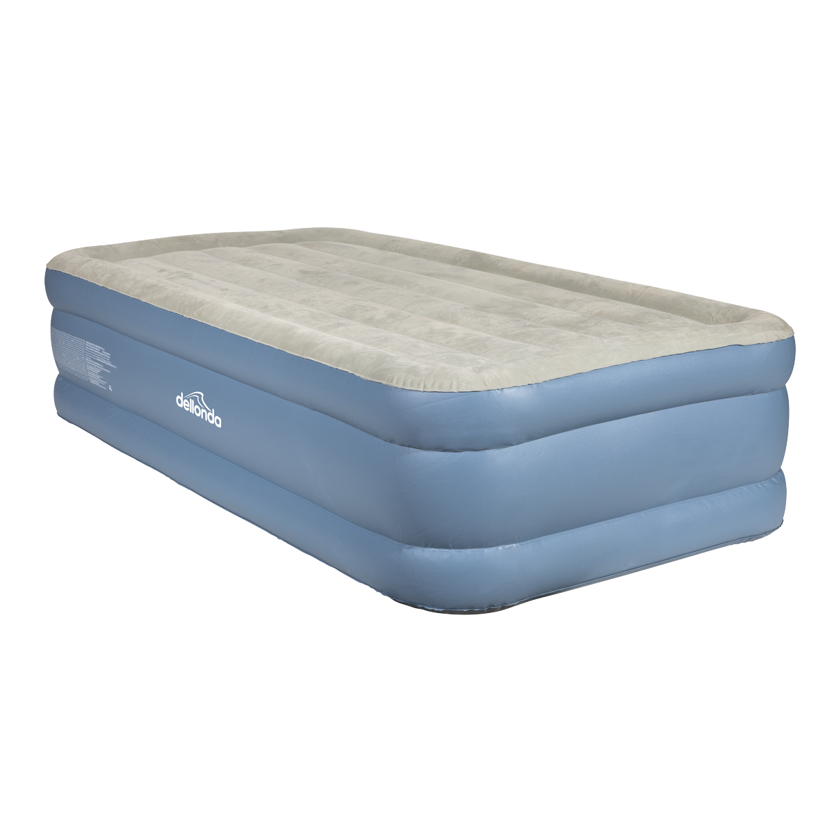 Dellonda, Single, Inflatable High Raised Flocked Air Bed, with Built-In Electric Pump, Carry Bag, Self Inflation/Deflation and Coil Beam Construction, For Home and Camping, 191x99x46cm, DL146 DL146