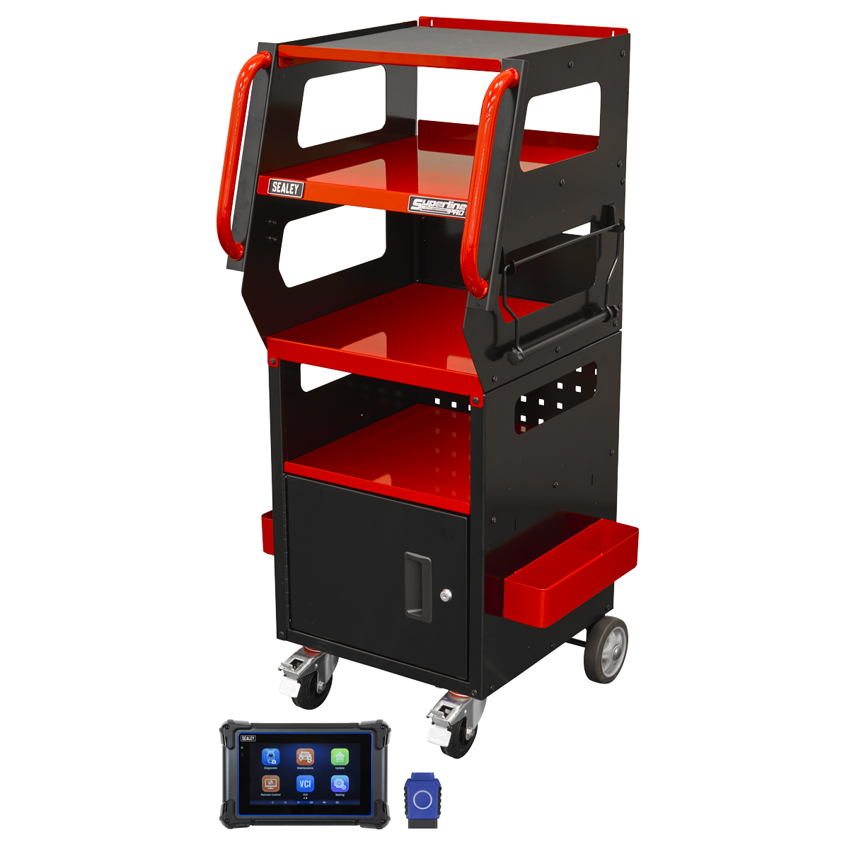 Diagnostic Tablet & Trolley - Red SDS1R