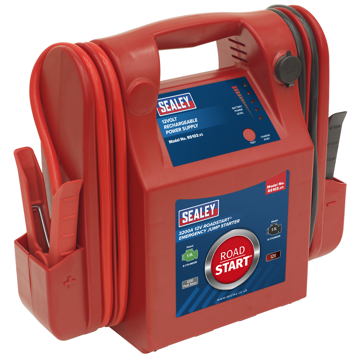 RoadStart® Emergency Jump Starter 12V 3200 Peak Amps RS103