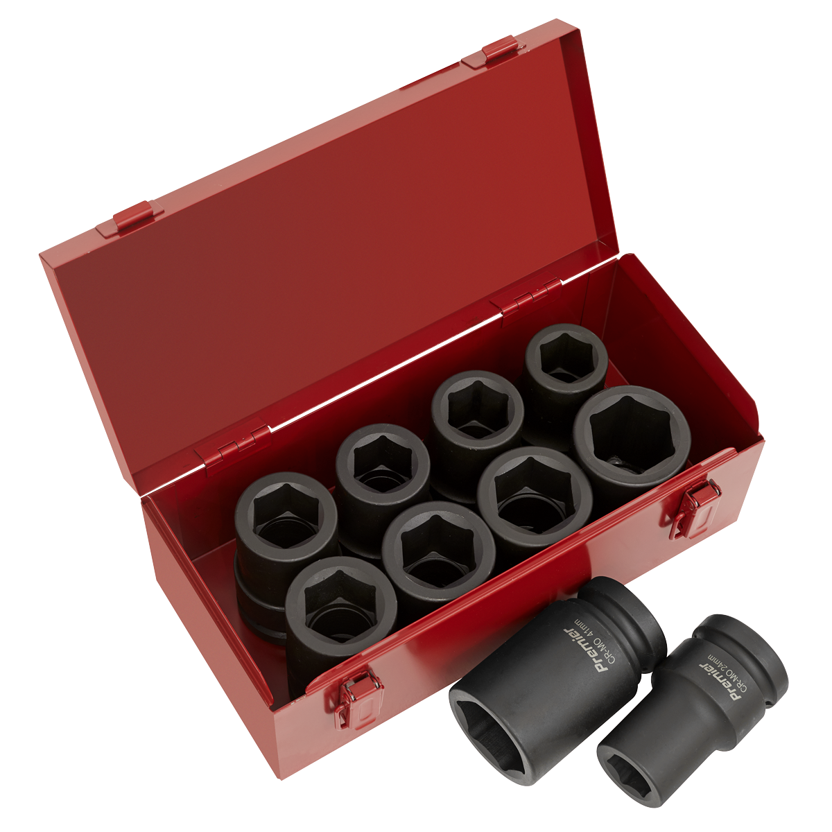 Impact Socket Set 10pc Deep 1"Sq Drive Metric/Imperial AK689