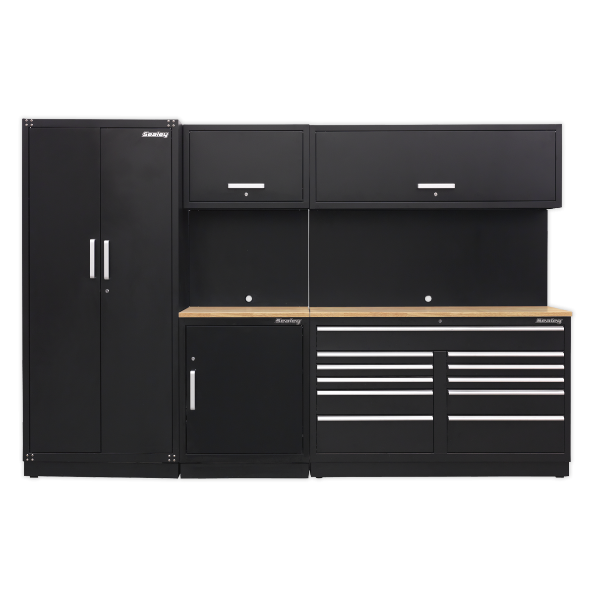 Premier 3.3m Storage System - Oak Worktop APMSCOMBO2W