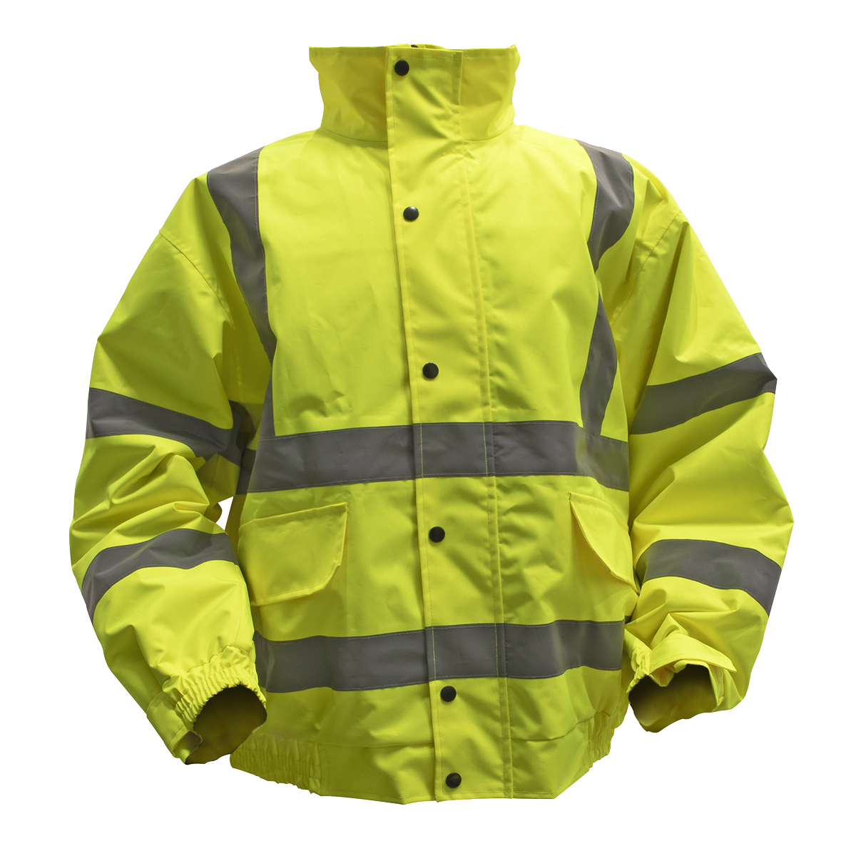 Hi-Vis Yellow Jacket with Quilted Lining & Elasticated Waist - X-Large 802XL
