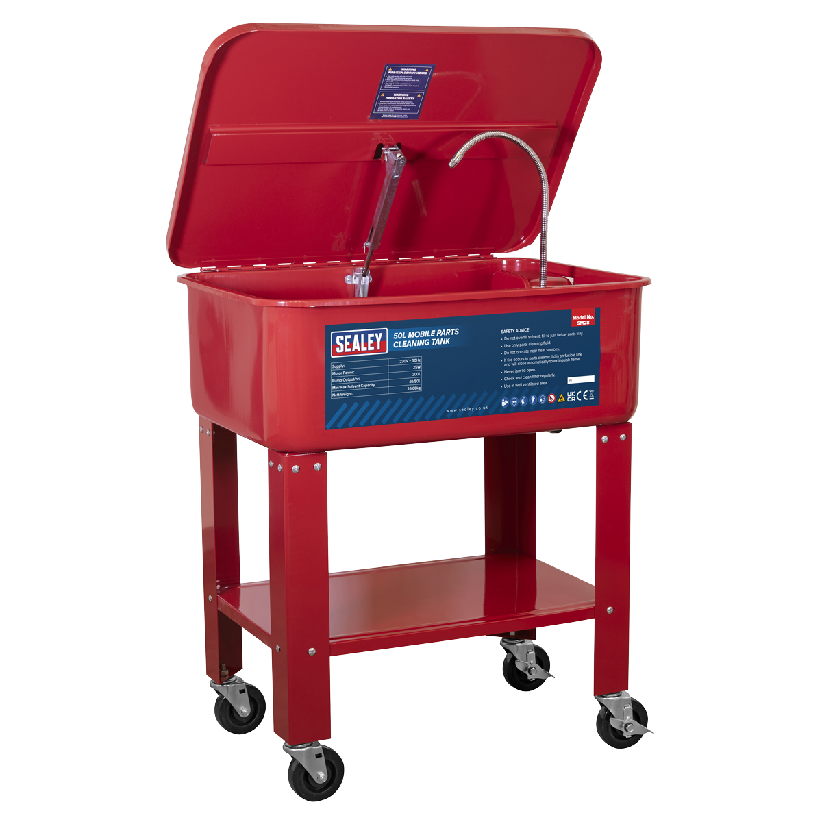 Mobile Parts Cleaning Tank 50L SM28