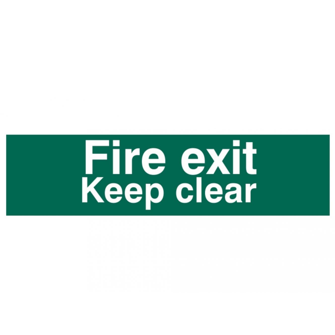 Fire Exit Keep Clear Text Only - PVC 200 x 50mm SCA5206