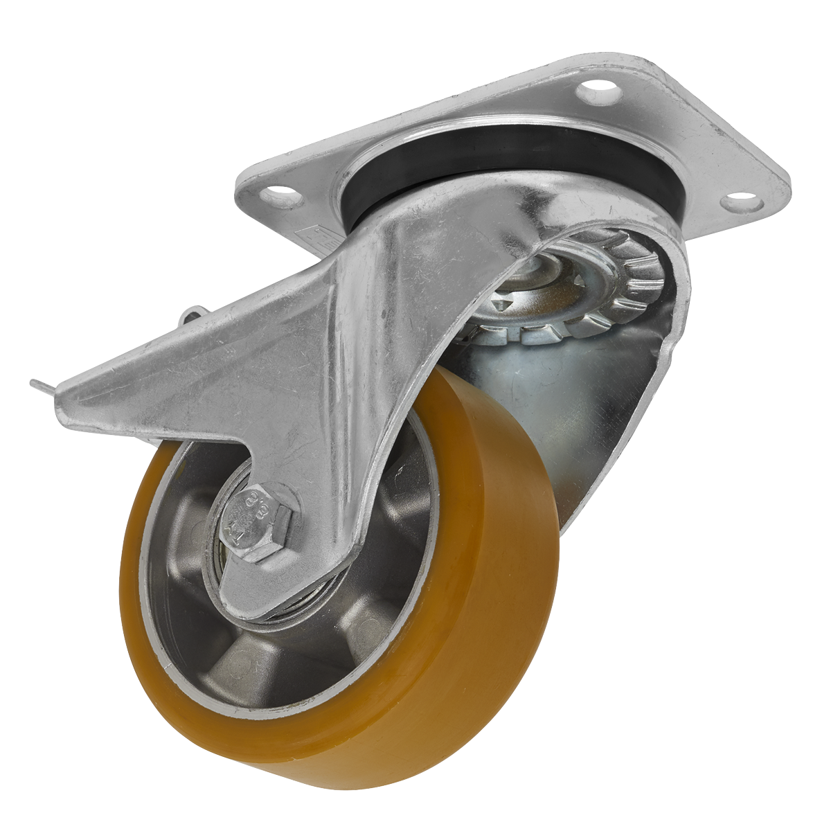 Castor Wheel Swivel Plate with Total Lock Ø125mm SCW5125SPL